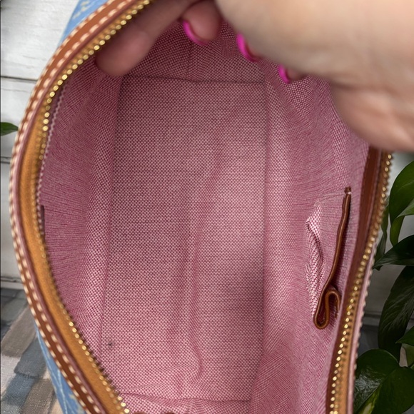 Dooney & Bourke Light Blue and Tan Shoulder Bag - Picture 7 of 11